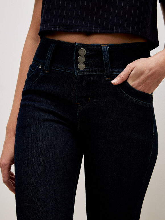 Sisi High Waist Skinny Fit Jeans, Blue, large