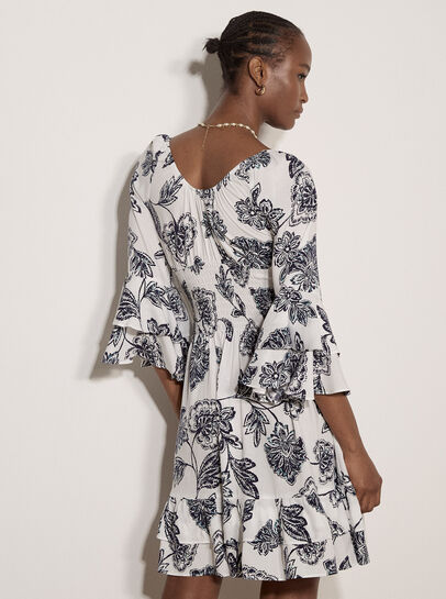 Sarasa Floral Ruffle Mini Dress