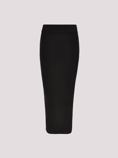 Ribbed Knit Maxi Skirt