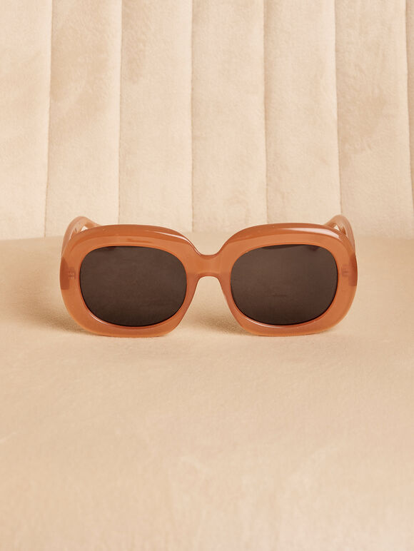 Brown Bardot Sunglasses, Brown, large