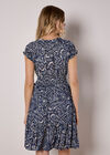 Paisley Milkmaid Mini Dress, Navy, large