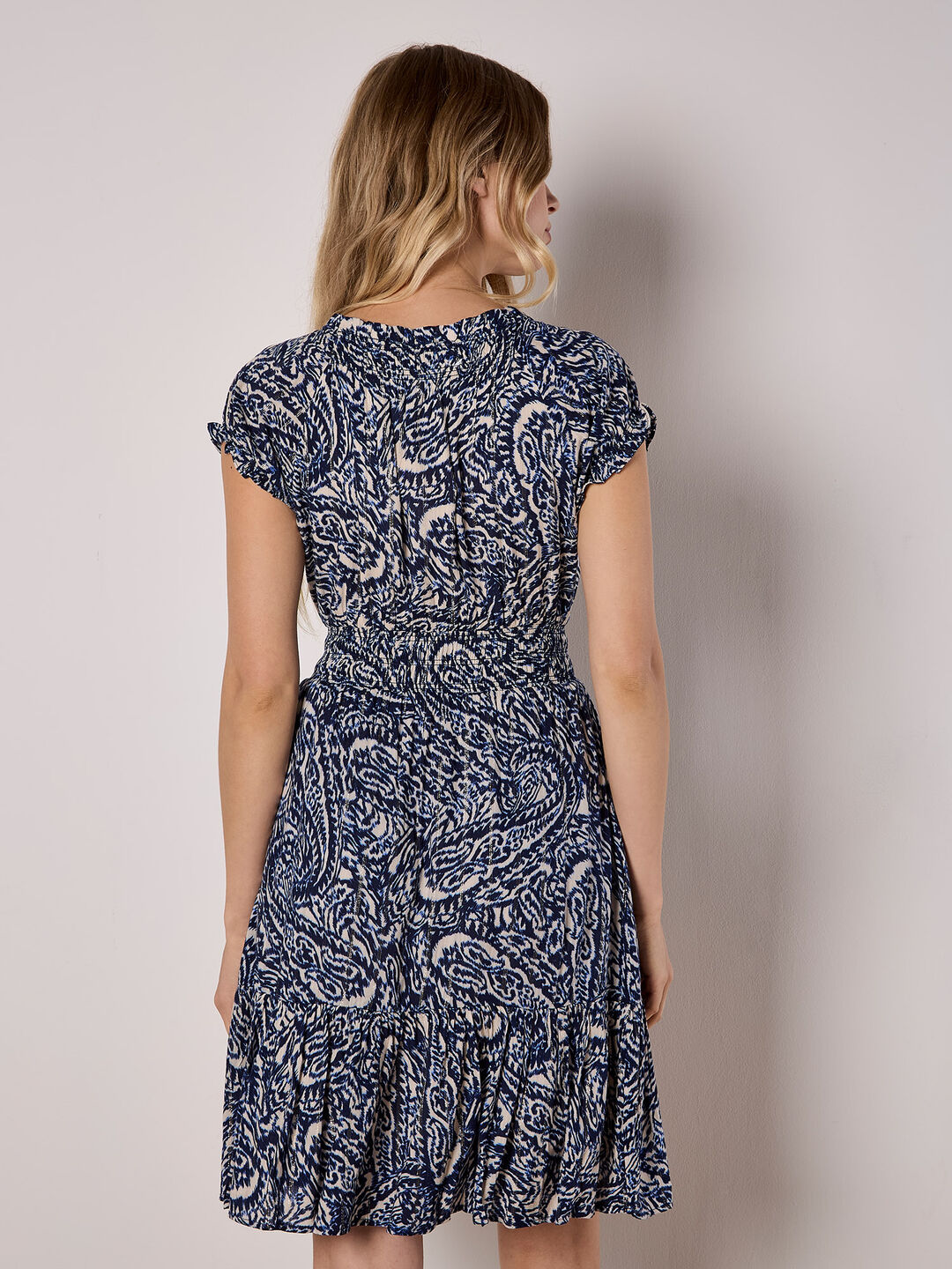 navy floral print milkmaid midi dress Midi Milkmaid Floral Dress