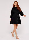 Tetra Button Dress, Black, large