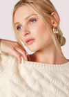 Double Hoop Gold Tone Earrings , Assorted, large