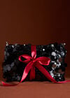 Sequinned Shoulder Bag, Black, large