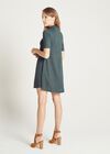 High Neck Swing Dress, Green, large