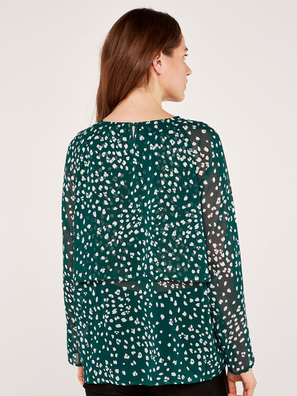 Animal Print  Top, Green, large