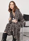 Abstract Print Tiered Midaxi Dress, Black, large