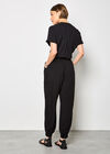 Soft Woven Utility Jumpsuit, Black, large