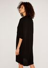 Shirt Dress, Black, large