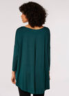 Chiffon Panel Jersey Top, Green, large