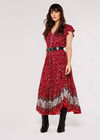 Sarasa Floral Midaxi Dress, Red, large