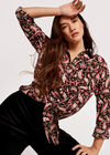Watercolour Paisley  Top, Black, large