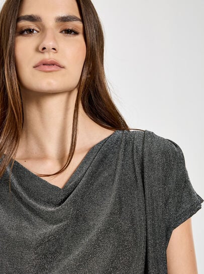 Short Sleeve Jersey Sparkle Top