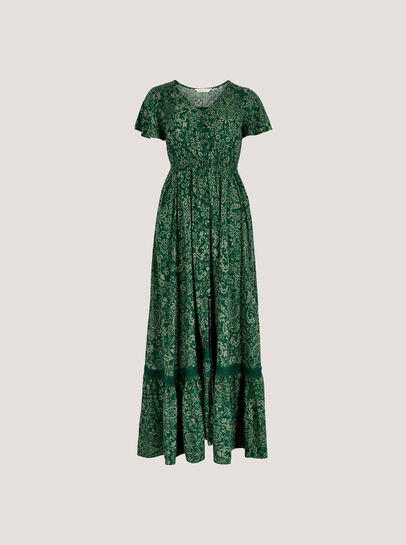 Paisley Print Maxi Dress