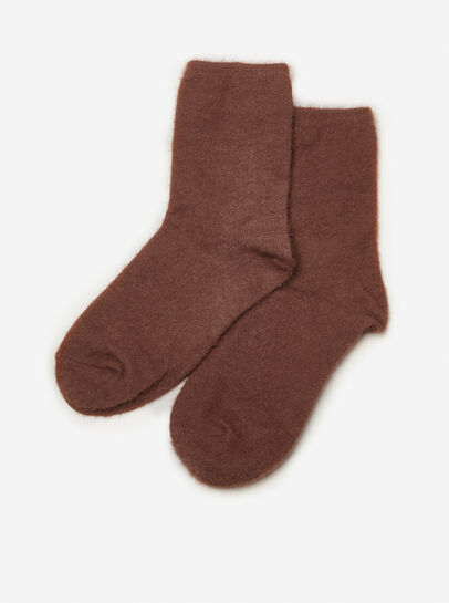 Soft And Fuzzy Plain Socks