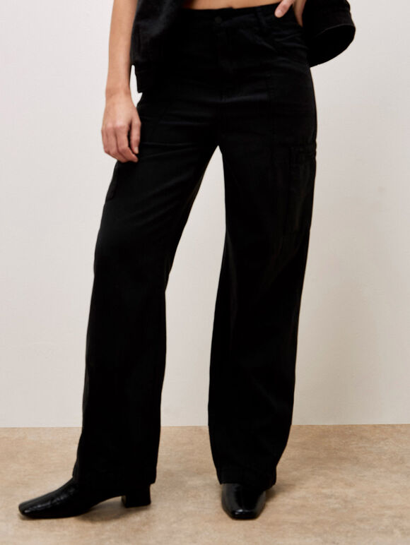 Mischa Cargo Jeans, Black, large
