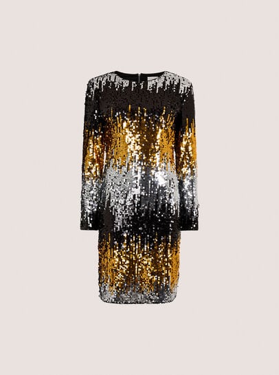 Mixed Sequin Bodycon Dress