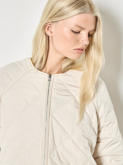 Reversible Check Fleece Quilted Jacket