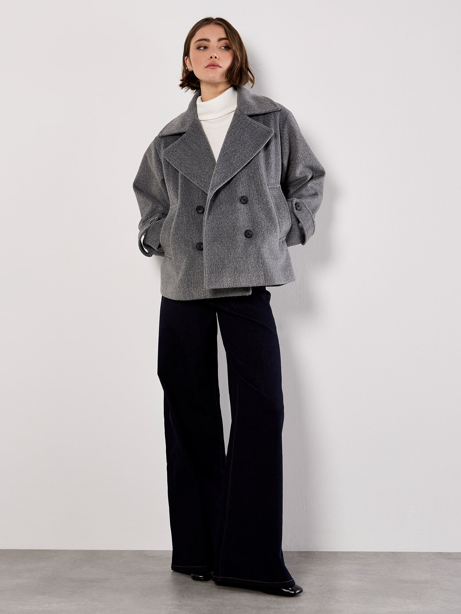 Tailored Short Peacoat Jacket