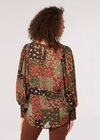 Patchwork Ditsy Floral Top, Green, large