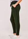 Drawstring Knitted Joggers, Green, large