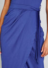 Midi Wrap Dress, Blue, large