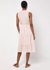 Tiered Stripe Midi Dress, Cream, large