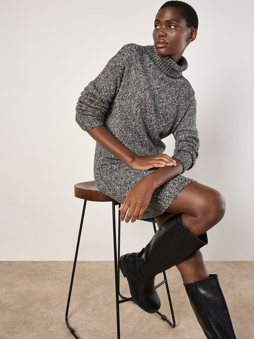 Chunky Knit Jumper Mini Dress