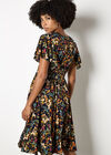 Botanical Floral Mini Dress, Navy, large