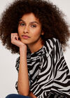 Zebra Top, Grey, large