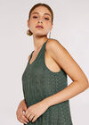 Vintage Floral Lace  Dress, Khaki, large