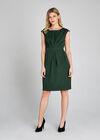 Pleat Detail Tulip Dress, Green, large