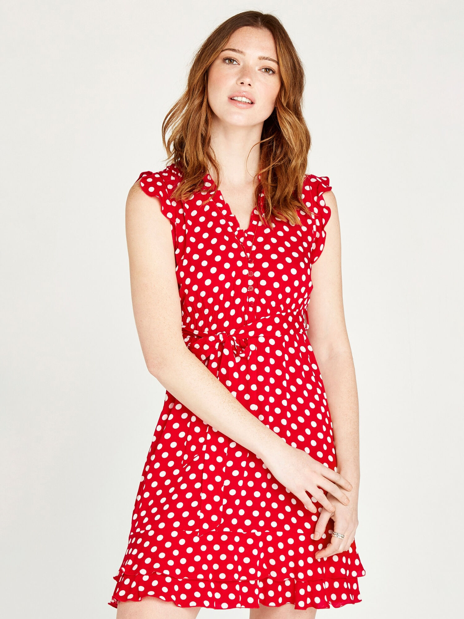 Apricot polka dot sales dress