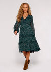 Wheat Ruffle Midi Dress, Green, large