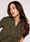 Pebble V Neck Top, Khaki, large