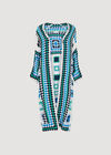 Crochet Squares Longline Cardigan, Navy, large