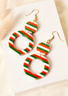 Candy Stripe Circle Earrings, Assorted, large