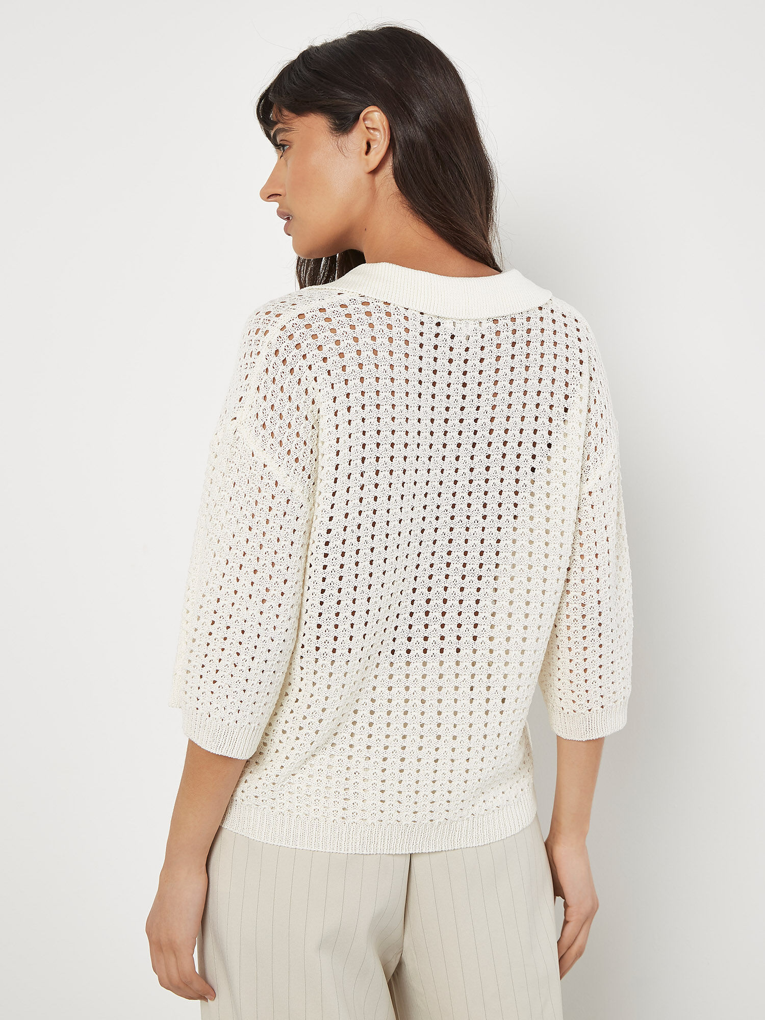 White knitwear top hot sale