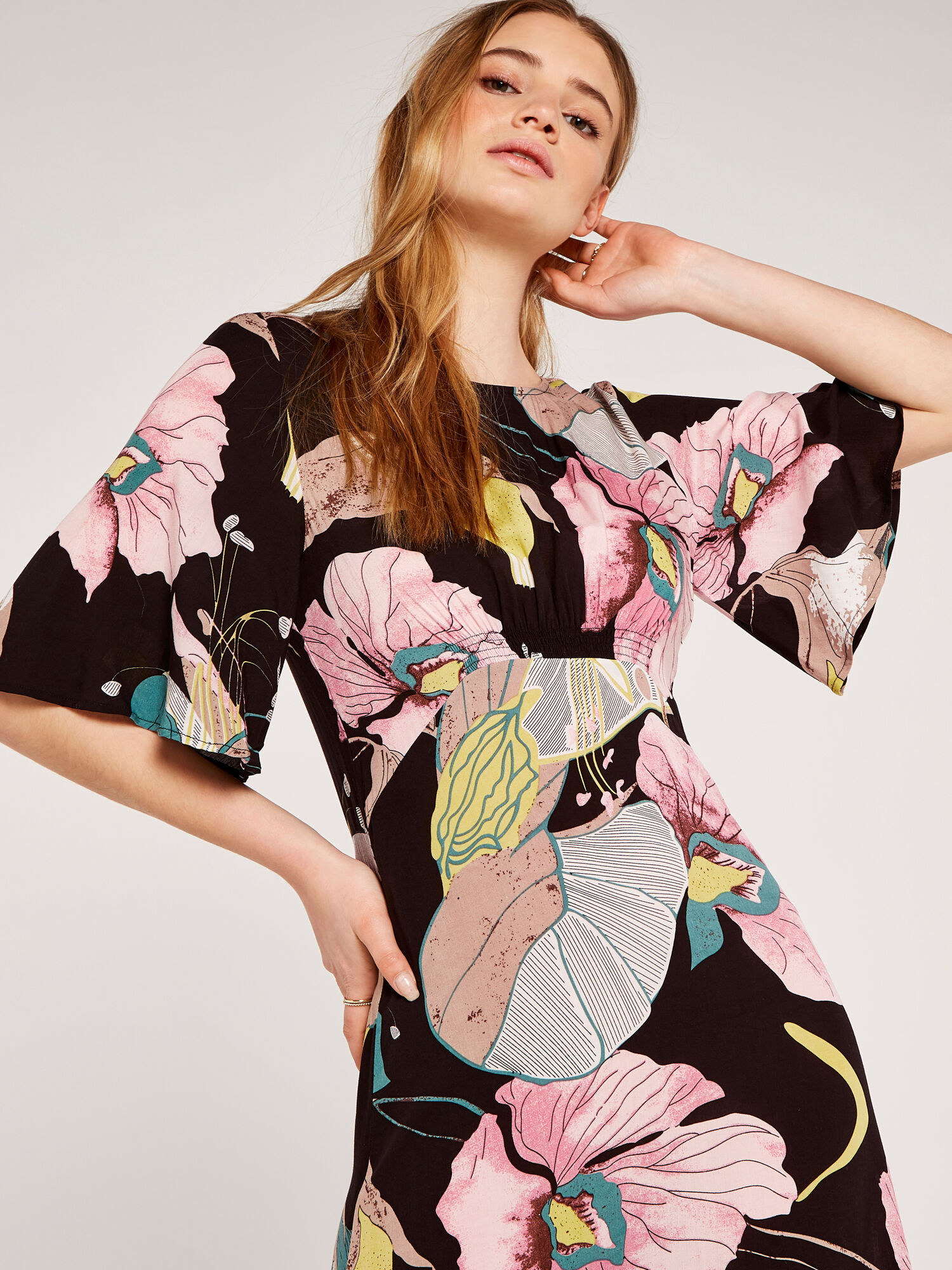 Abstract sales floral dress