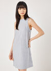 Oxford Stripe Shift Mini Dress, Blue, large