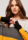 Colour Block Oversized Jumper, Mustard, large