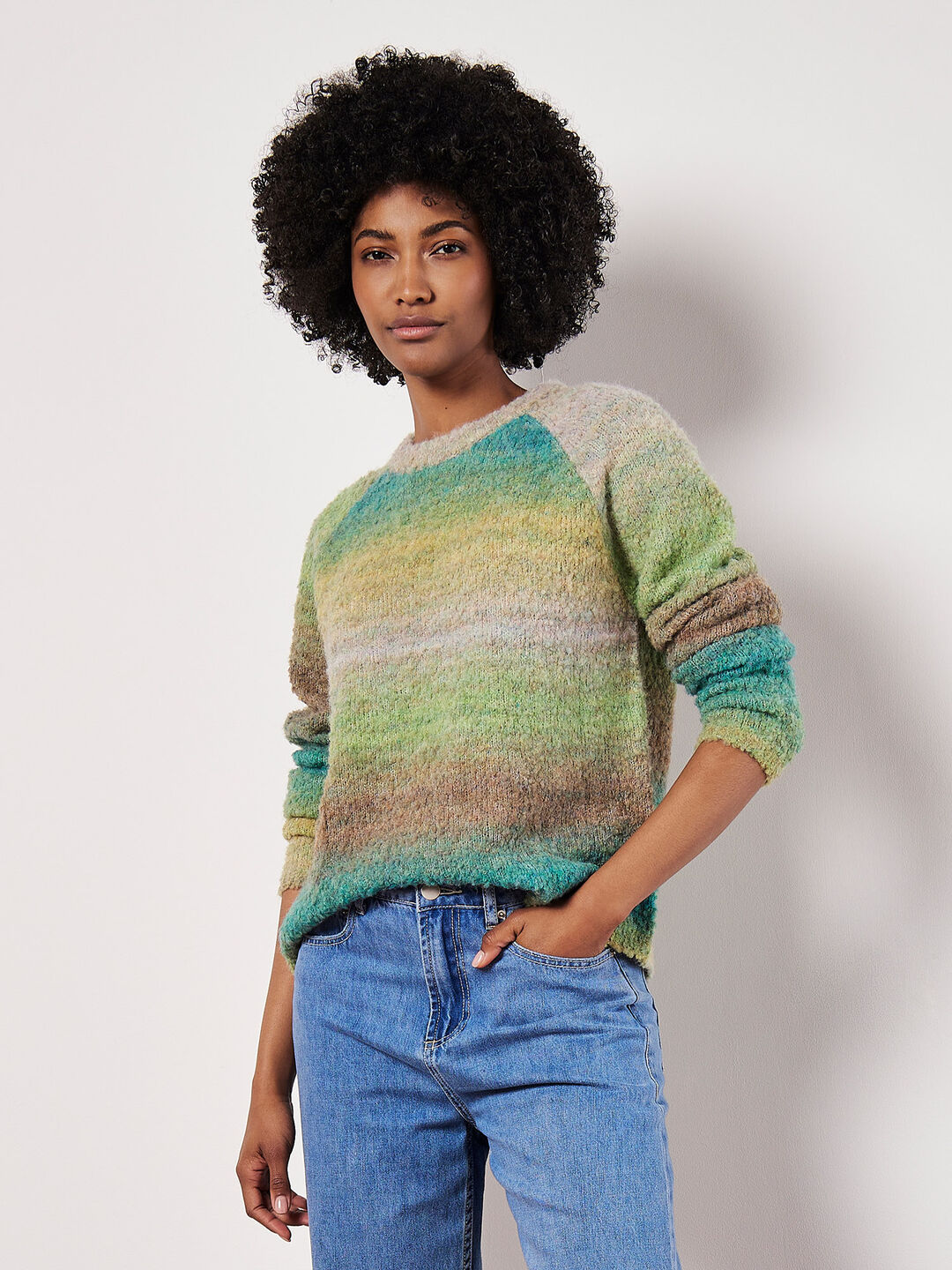 Image of Boucle Knit Multicolour Jumper