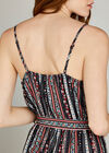 Black Folk Lines Cami Ripple Jumpsuit, Black, large