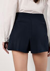 Wrap Pleated Mini Skort, Navy, large