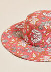 Floral Print Floppy Sun Hat, Red, large