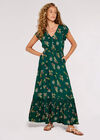 Flower Maxi Dress, Green, large