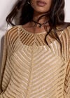 Gold Shimmer Lightweight Jumper, Gold, large