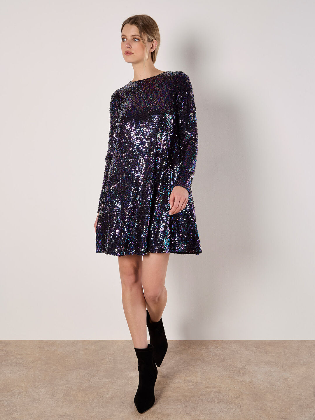 Image of Sequin Swing Mini Dress