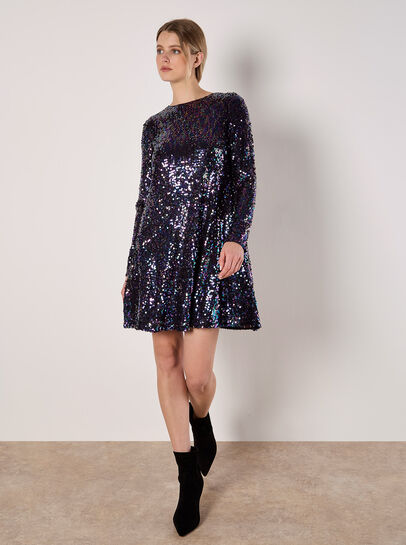 Sequin Swing Mini Dress